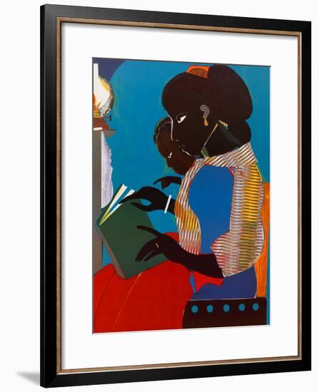 Lamp-Brown V-Romare Bearden-Framed Art Print