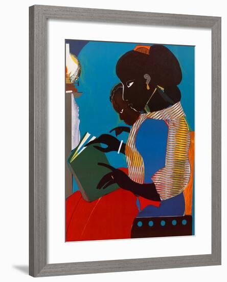 Lamp-Brown V-Romare Bearden-Framed Art Print