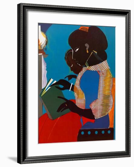 Lamp-Brown V-Romare Bearden-Framed Art Print