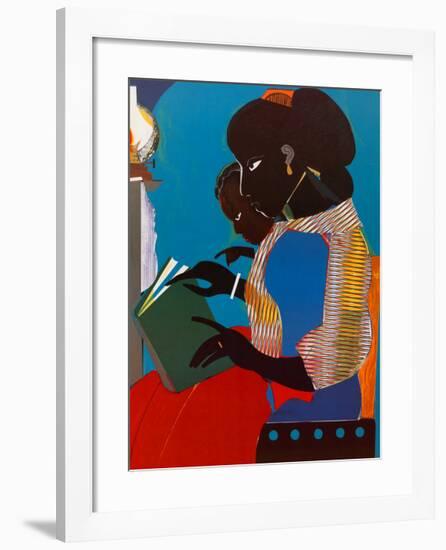 Lamp-Brown V-Romare Bearden-Framed Art Print