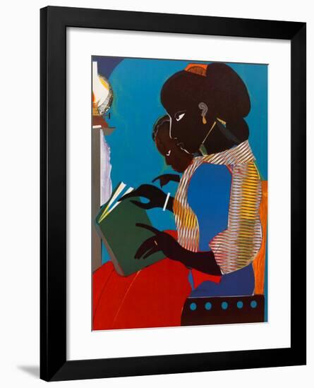 Lamp-Brown V-Romare Bearden-Framed Art Print