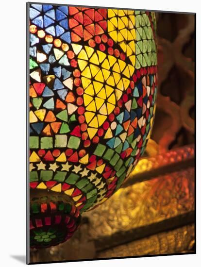 Lamp in Antique Shop, Marrakech, Morocco-William Sutton-Mounted Photographic Print