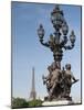 Lamp on the Alexandre Iii Bridge and the Eiffel Tower, Paris, France, Europe-Richard Nebesky-Mounted Photographic Print