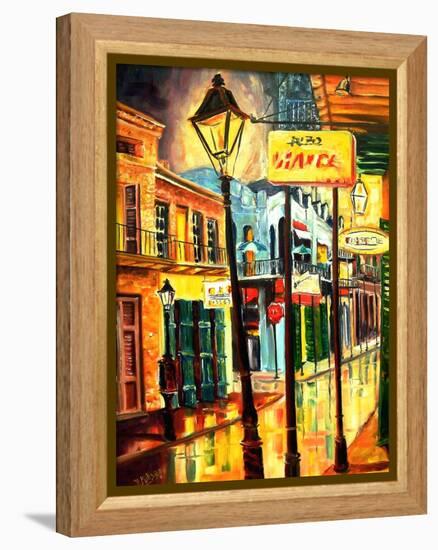 Lamp Post On Bourbon Street-Diane Millsap-Framed Stretched Canvas