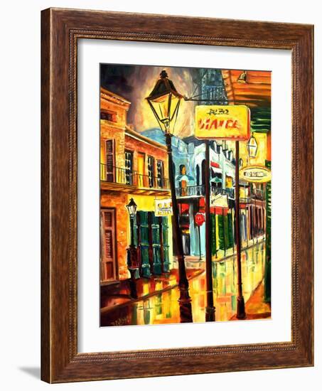 Lamp Post On Bourbon Street-Diane Millsap-Framed Art Print