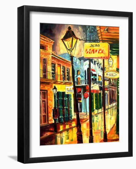 Lamp Post On Bourbon Street-Diane Millsap-Framed Art Print