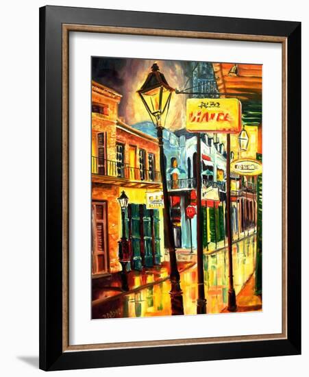 Lamp Post On Bourbon Street-Diane Millsap-Framed Art Print