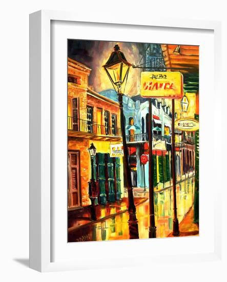 Lamp Post On Bourbon Street-Diane Millsap-Framed Art Print