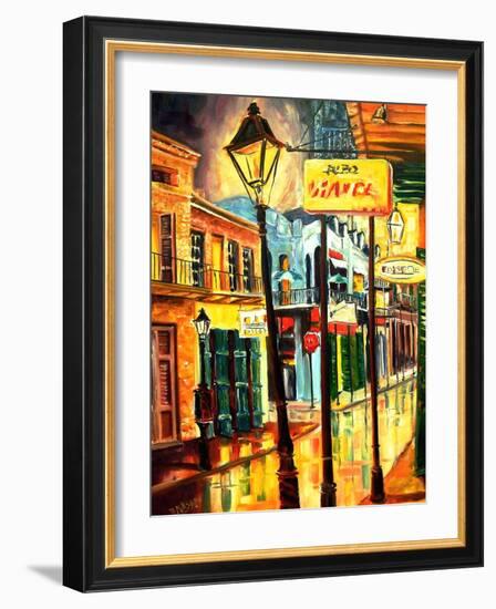 Lamp Post On Bourbon Street-Diane Millsap-Framed Art Print