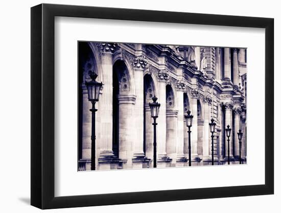 Lamp Posts and Columns at the Louvre Palace, Paris, France-Russ Bishop-Framed Photographic Print