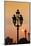 Lamp Posts at Sunset, Paris, France-Russ Bishop-Mounted Photographic Print