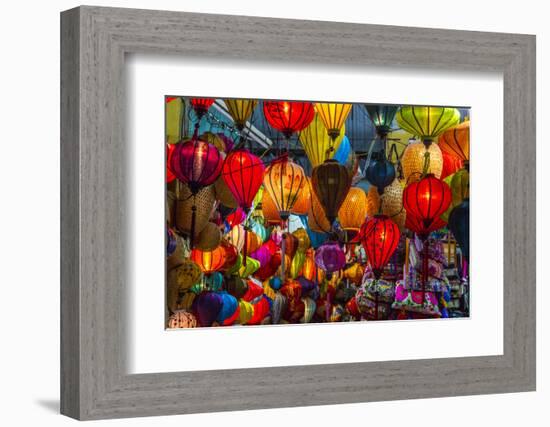 Lamp shop, Hoi An. Tet Festival, New Year celebration, Vietnam.-Tom Norring-Framed Photographic Print