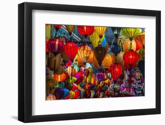 Lamp shop, Hoi An. Tet Festival, New Year celebration, Vietnam.-Tom Norring-Framed Photographic Print