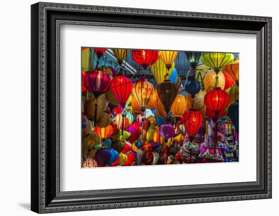 Lamp shop, Hoi An. Tet Festival, New Year celebration, Vietnam.-Tom Norring-Framed Photographic Print