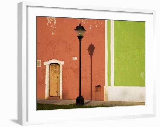 Lamppost and Doorway, Valladolid, Yucatan, Mexico-Julie Eggers-Framed Photographic Print