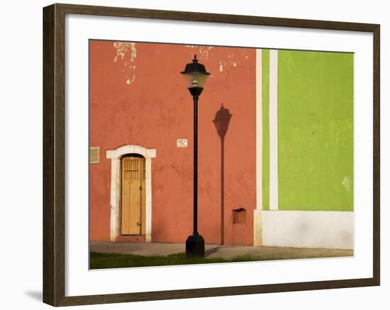 Lamppost and Doorway, Valladolid, Yucatan, Mexico-Julie Eggers-Framed Photographic Print