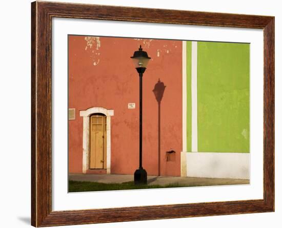 Lamppost and Doorway, Valladolid, Yucatan, Mexico-Julie Eggers-Framed Photographic Print