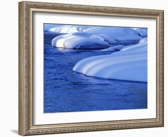 Lamprey River in Winter, Wild and Scenic River, New Hampshire, USA-Jerry & Marcy Monkman-Framed Photographic Print