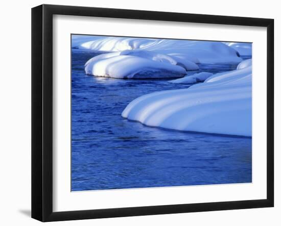 Lamprey River in Winter, Wild and Scenic River, New Hampshire, USA-Jerry & Marcy Monkman-Framed Photographic Print