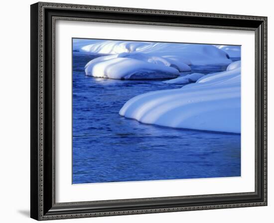 Lamprey River in Winter, Wild and Scenic River, New Hampshire, USA-Jerry & Marcy Monkman-Framed Photographic Print