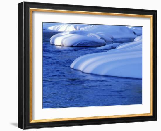 Lamprey River in Winter, Wild and Scenic River, New Hampshire, USA-Jerry & Marcy Monkman-Framed Photographic Print