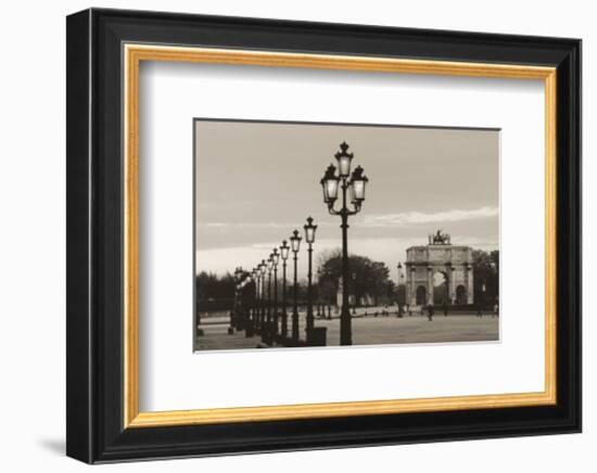 Lamps at Night Musee du Louvre-Christian Peacock-Framed Art Print