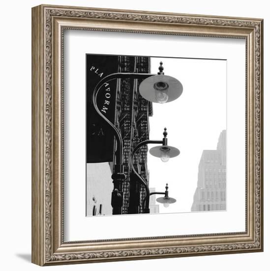 Lamps (B&W)-Erin Clark-Framed Art Print