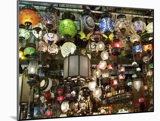 Lamps, Grand Bazaar, Istanbul, Turkey, Europe-null-Mounted Photographic Print