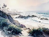 California Coast Watercolor-Lana Kristiansen-Art Print