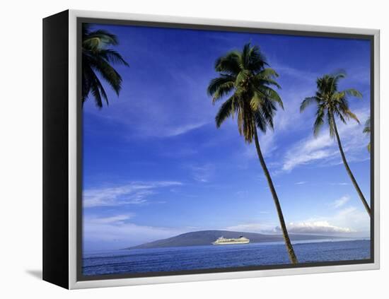 Lanai from Laahaina, Hawaii, USA-Michael DeFreitas-Framed Premier Image Canvas