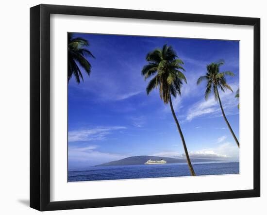 Lanai from Laahaina, Hawaii, USA-Michael DeFreitas-Framed Photographic Print