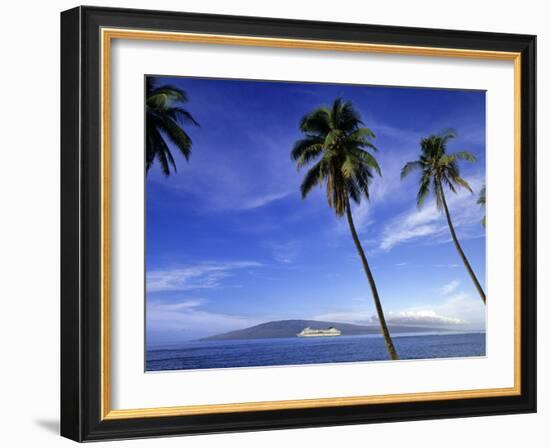 Lanai from Laahaina, Hawaii, USA-Michael DeFreitas-Framed Photographic Print