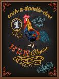 Chalkboard Poster for Chicken Restaurant-LanaN.-Framed Art Print