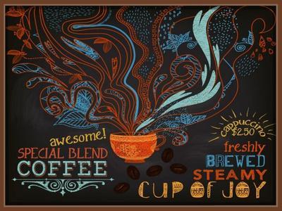 Chalkboard Poster for Coffee Shop' Art Print - LanaN. | Art.com