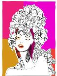 Hand Drawn Pop-Art Poster of a Fashion Model-LanaN.-Framed Stretched Canvas