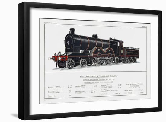 Lancashire and Yorkshire Railway Express Loco No 1406-W.j. Stokoe-Framed Art Print