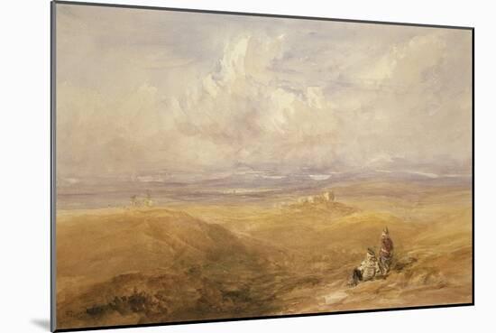 Lancaster Castle (W/C on Paper)-David Cox-Mounted Giclee Print