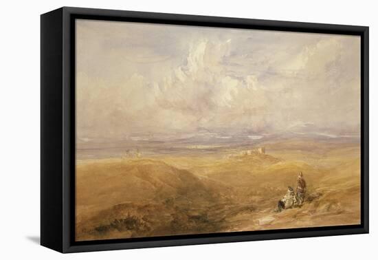 Lancaster Castle (W/C on Paper)-David Cox-Framed Premier Image Canvas