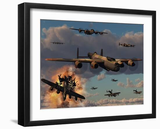 Lancaster Heavy Bombers of the Royal Air Force Bomber Command-Stocktrek Images-Framed Photographic Print