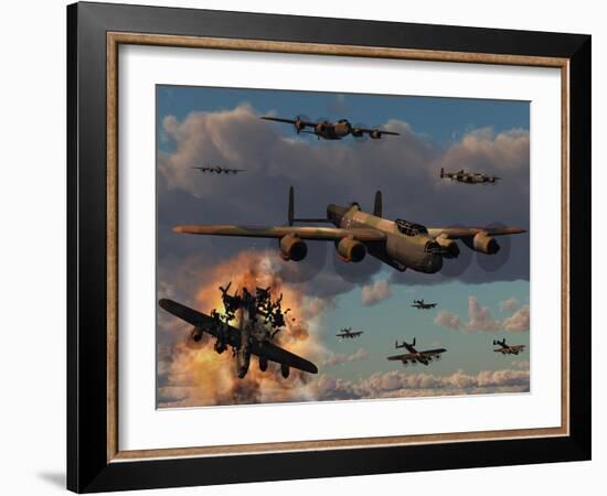 Lancaster Heavy Bombers of the Royal Air Force Bomber Command-Stocktrek Images-Framed Photographic Print