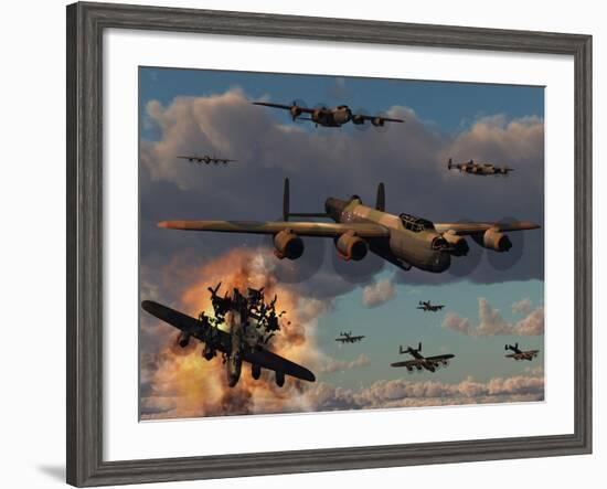 Lancaster Heavy Bombers of the Royal Air Force Bomber Command-Stocktrek Images-Framed Photographic Print