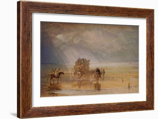 Lancaster Sands, 1816-1825 (W/C on Paper)-Joseph Mallord William Turner-Framed Giclee Print