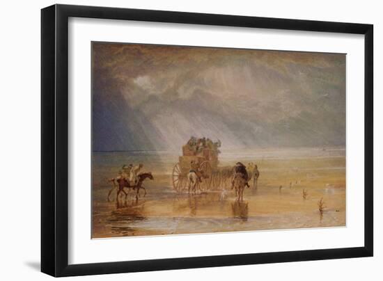 Lancaster Sands, 1816-1825 (W/C on Paper)-Joseph Mallord William Turner-Framed Giclee Print