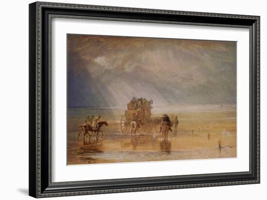 Lancaster Sands, 1816-1825 (W/C on Paper)-Joseph Mallord William Turner-Framed Giclee Print