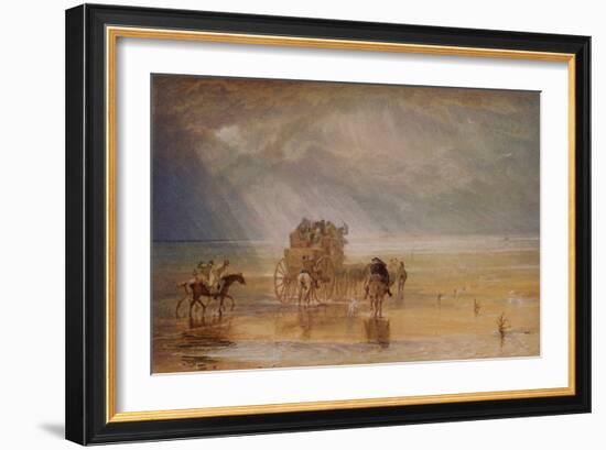 Lancaster Sands, 1816-1825 (W/C on Paper)-Joseph Mallord William Turner-Framed Giclee Print