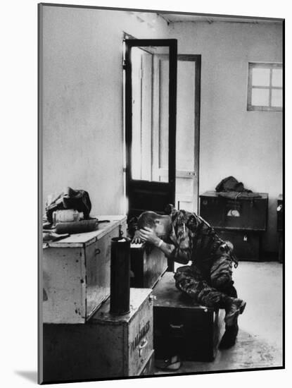 Lance Corporal James Farley in Tears at Death of Lt. James Magel After Confrontation with Viet Cong-Larry Burrows-Mounted Photographic Print