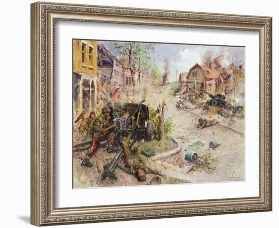 Lance Sergeant J. D Baskeyfield VC (Oil on Canvas)-Terence Cuneo-Framed Giclee Print