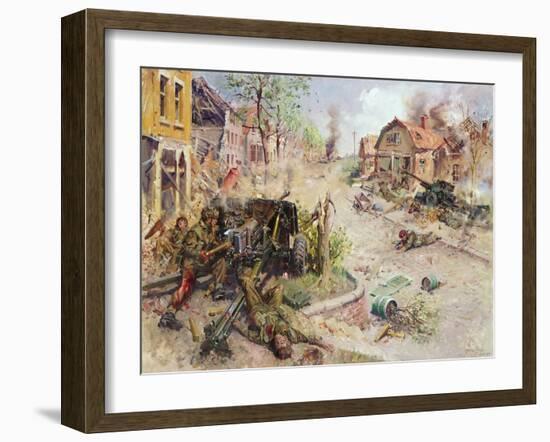 Lance Sergeant J. D Baskeyfield VC (Oil on Canvas)-Terence Cuneo-Framed Giclee Print