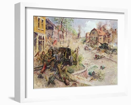 Lance Sergeant J. D Baskeyfield VC (Oil on Canvas)-Terence Cuneo-Framed Giclee Print