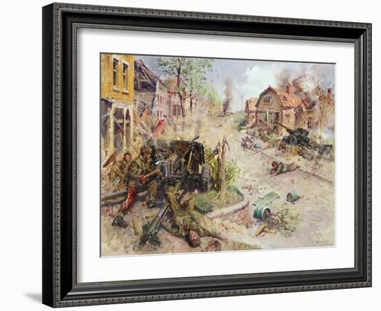 Lance Sergeant J. D Baskeyfield VC (Oil on Canvas)-Terence Cuneo-Framed Giclee Print